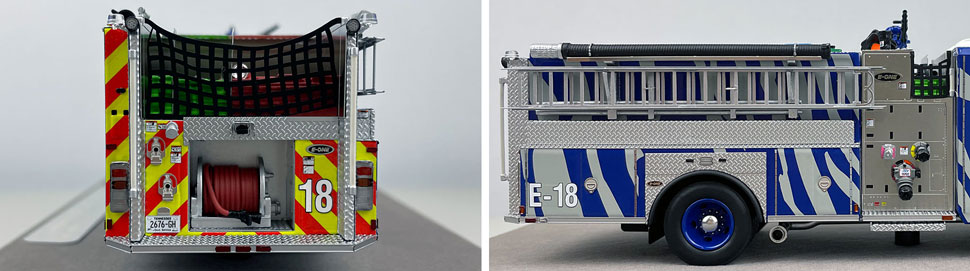 Closeup pictures 9-10 of the Memphis Fire Department E-One Engine 18 scale model