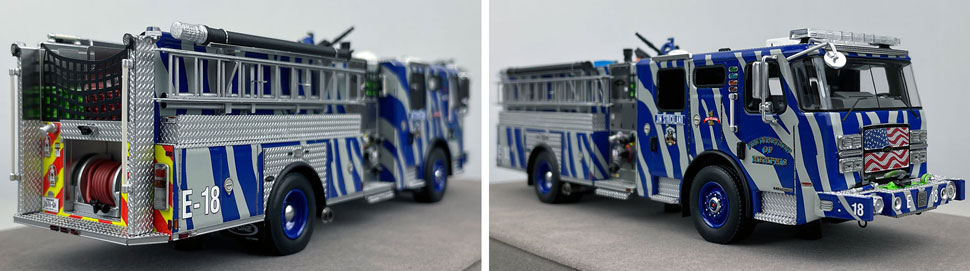 Closeup pictures 11-12 of the Memphis Fire Department E-One Engine 18 scale model