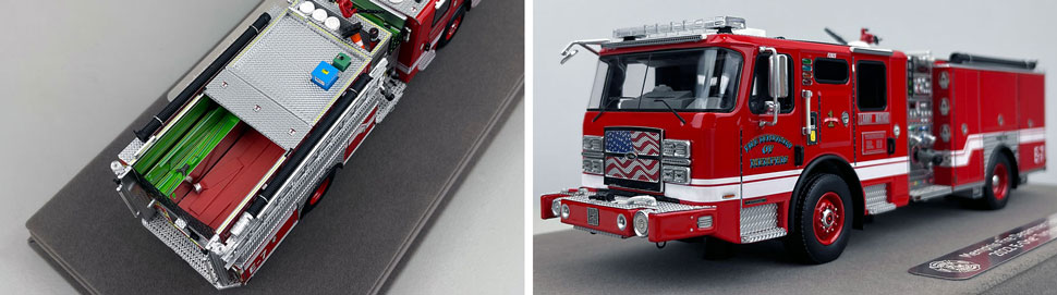 Closeup pictures 3-4 of the Memphis Fire Department E-One Engine 7 scale model