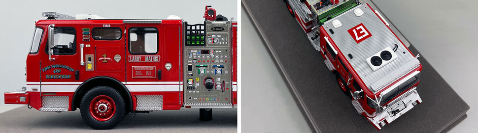 Closeup pictures 5-6 of the Memphis Fire Department E-One Engine 7 scale model