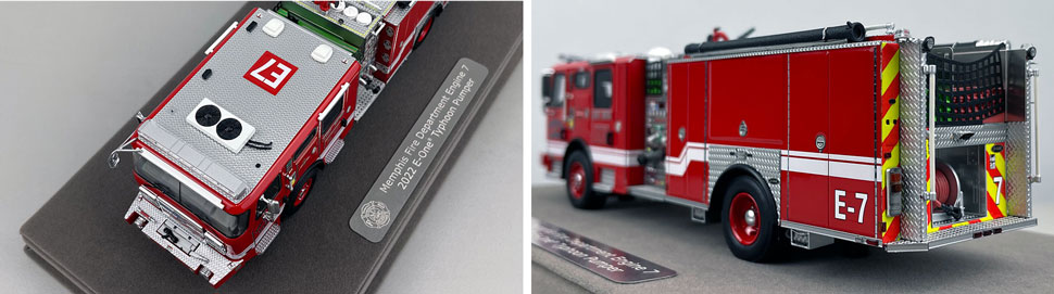Closeup pictures 7-8 of the Memphis Fire Department E-One Engine 7 scale model