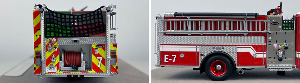 Closeup pictures 9-10 of the Memphis Fire Department E-One Engine 7 scale model