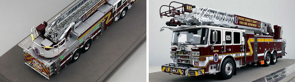 Closeup pictures 3-4 of the Prince George's Fire Department Pierce Enforcer Truck 25 scale model