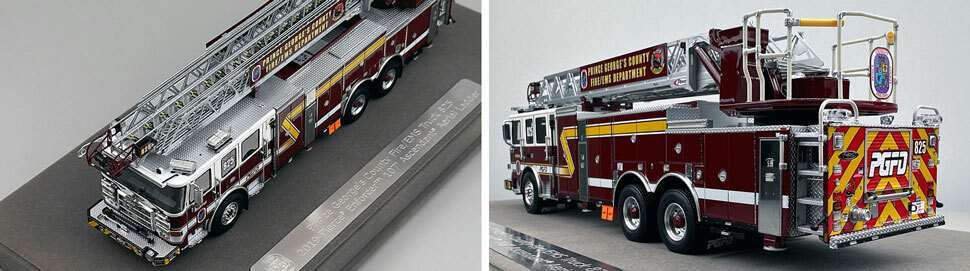 Closeup pictures 7-8 of the Prince George's Fire Department Pierce Enforcer Truck 25 scale model