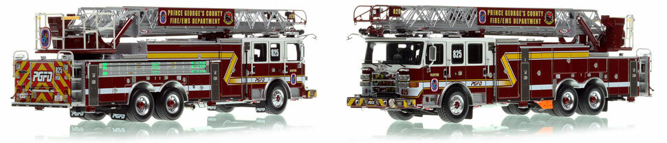 Prince George's County Fire Department Truck 25 scale model is hand-crafted and intricately detailed.