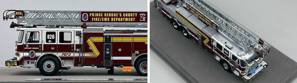 Closeup pictures 5-6 of the Prince George's Fire Department Pierce Enforcer Truck 26 scale model