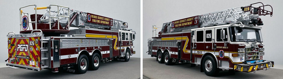 Closeup pictures 11-12 of the Prince George's Fire Department Pierce Enforcer Truck 26 scale model