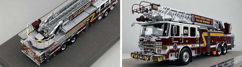 Closeup pictures 3-4 of the Prince George's Fire Department Pierce Enforcer Truck 29 scale model