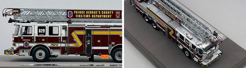 Closeup pictures 5-6 of the Prince George's Fire Department Pierce Enforcer Truck 29 scale model