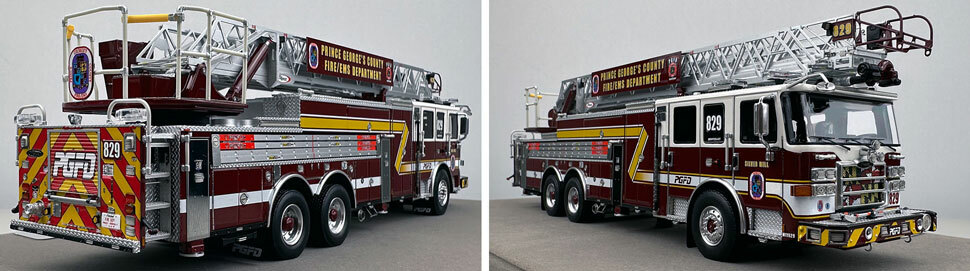 Closeup pictures 11-12 of the Prince George's Fire Department Pierce Enforcer Truck 29 scale model