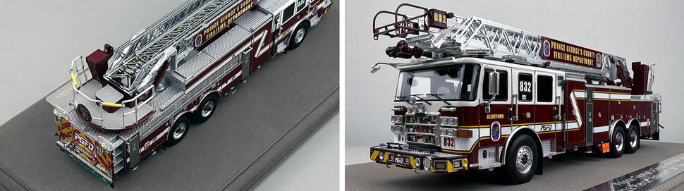 Closeup pictures 3-4 of the Prince George's Fire Department Pierce Enforcer Truck 32 scale model