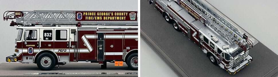 Closeup pictures 5-6 of the Prince George's Fire Department Pierce Enforcer Truck 32 scale model