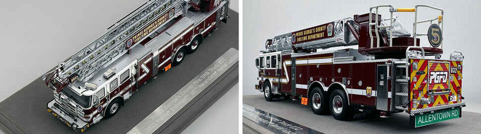 Closeup pictures 7-8 of the Prince George's Fire Department Pierce Enforcer Truck 32 scale model