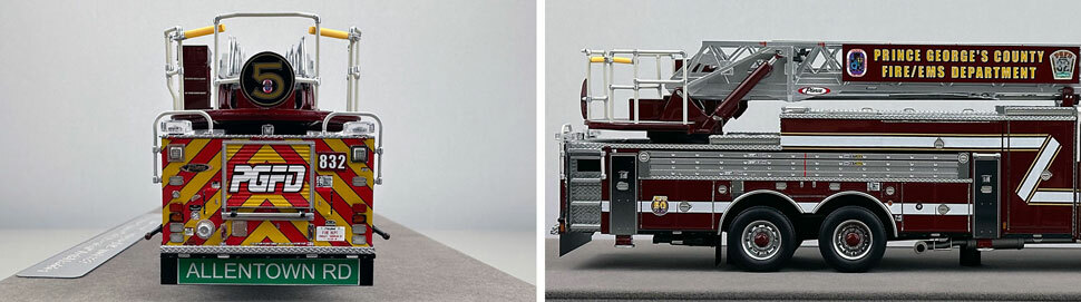 Closeup pictures 9-10 of the Prince George's Fire Department Pierce Enforcer Truck 32 scale model