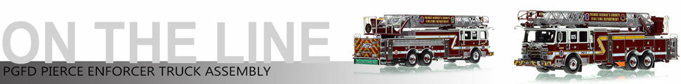 Assembly pictures of the PGFD Pierce Enforcer 107' Ascendant Ladders