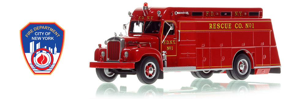 Order your FDNY 1959 Mack B/Gerstenslager Rescue 1 today!