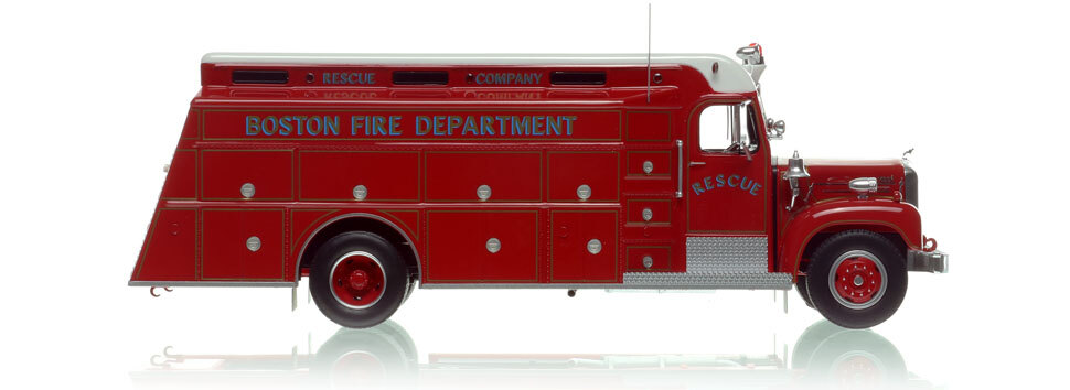 Boston's Mack B Rescue is hand-crafted in 1:50 scale
