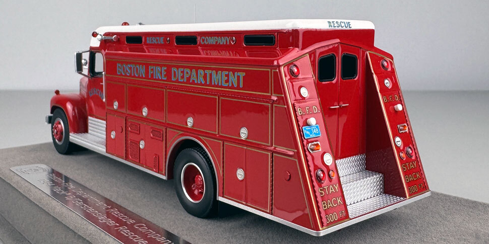 Order your Boston 1964 Mack B/Gerstenslager Rescue scale model today!