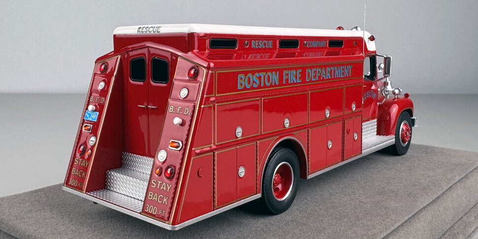Order your Boston 1964 Mack B/Gerstenslager Rescue scale model today!