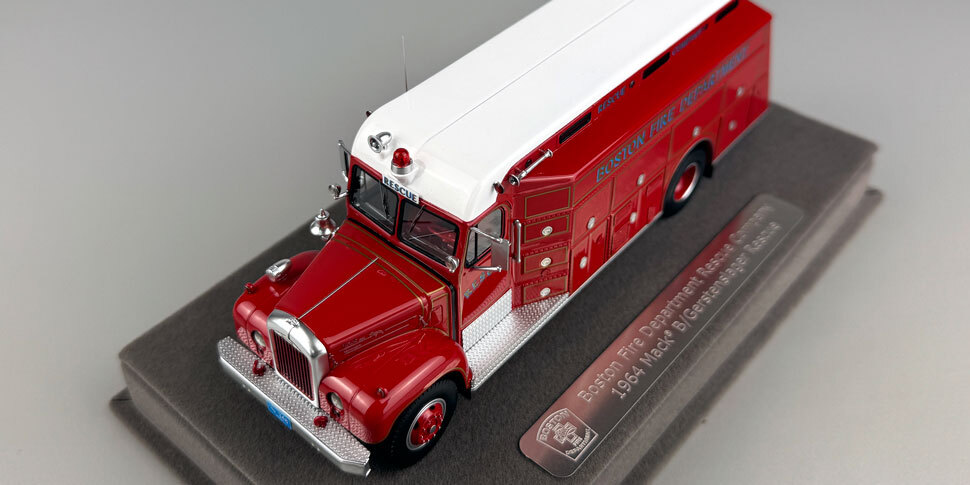 Order your Boston 1964 Mack B/Gerstenslager Rescue scale model today!