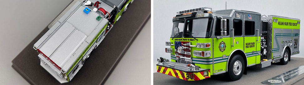 Closeup pictures 3-4 of the Miami-Dade Sutphen Engine 30 scale model