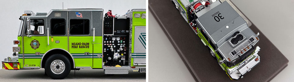 Closeup pictures 5-6 of the Miami-Dade Sutphen Engine 30 scale model