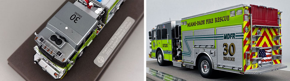 Closeup pictures 7-8 of the Miami-Dade Sutphen Engine 30 scale model