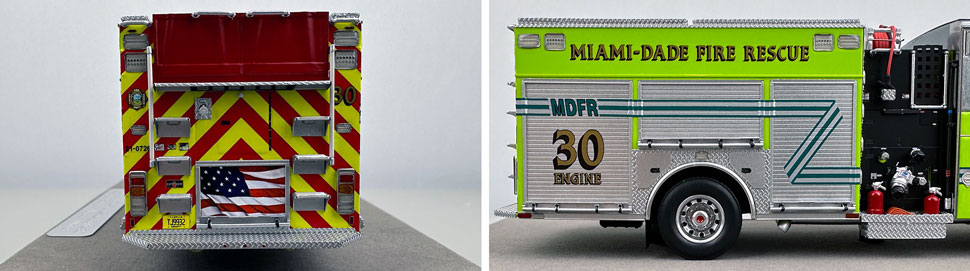 Closeup pictures 9-10 of the Miami-Dade Sutphen Engine 30 scale model