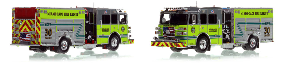 The first museum grade scale model of the Miami-Dade Fire Rescue Sutphen Engine 30