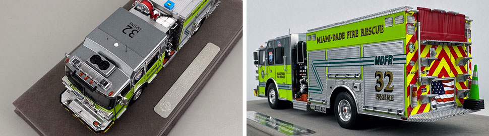 Closeup pictures 7-8 of the Miami-Dade Sutphen Engine 32 scale model