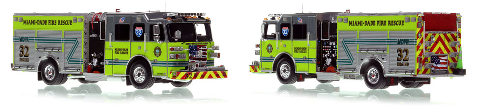 The first museum grade scale model of the Miami-Dade Fire Rescue Sutphen Engine 32