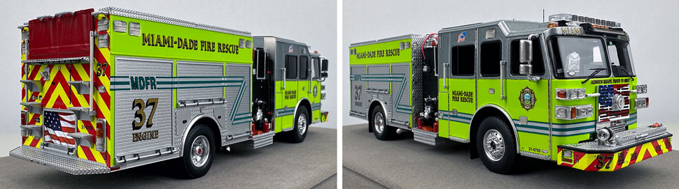 Closeup pictures 11-12 of the Miami-Dade Sutphen Engine 37 scale model