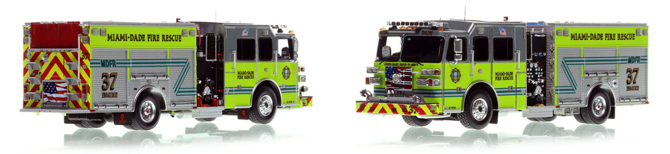 The first museum grade scale model of the Miami-Dade Fire Rescue Sutphen Engine 37