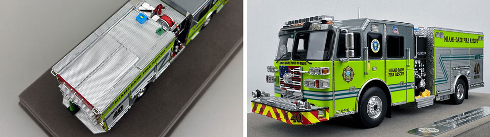 Closeup pictures 3-4 of the Miami-Dade Sutphen Engine 40 scale model