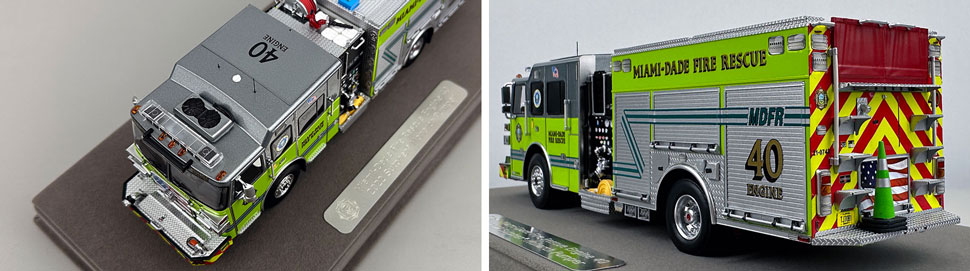 Closeup pictures 7-8 of the Miami-Dade Sutphen Engine 40 scale model