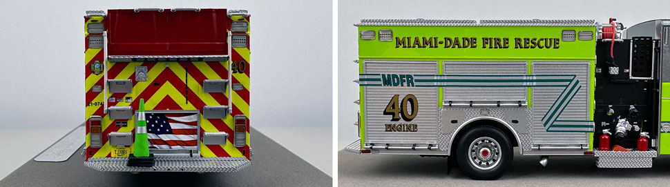 Closeup pictures 9-10 of the Miami-Dade Sutphen Engine 40 scale model