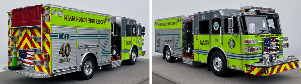 Closeup pictures 11-12 of the Miami-Dade Sutphen Engine 40 scale model