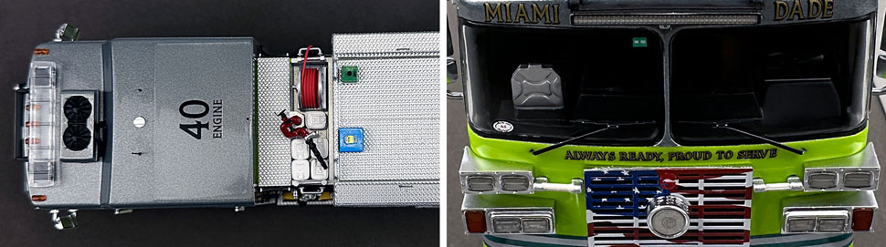 Closeup pictures 13-14 of the Miami-Dade Sutphen Engine 40 scale model