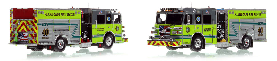 Miami-Dade Sutphen Engine 40 scale model is hand-crafted and intricately detailed.