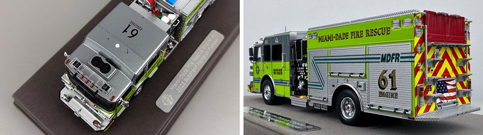 Closeup pictures 7-8 of the Miami-Dade Sutphen Engine 61 scale model