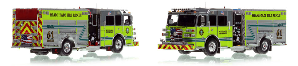 Miami-Dade Sutphen Engine 61 scale model is hand-crafted and intricately detailed.