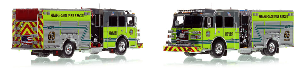 The first museum grade scale model of the Miami-Dade Fire Rescue Sutphen Engine 63