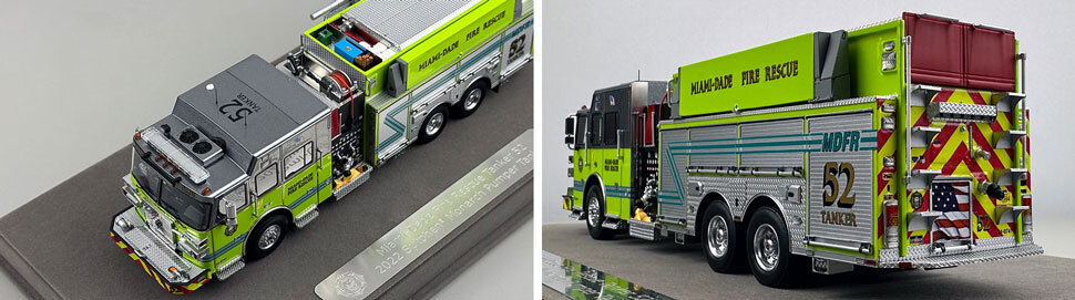 Closeup pictures 7-8 of the Miami-Dade Sutphen Tanker 52 scale model