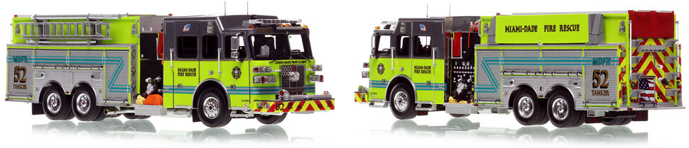 The first museum grade scale model of the Miami-Dade Fire Rescue Sutphen Tanker 52