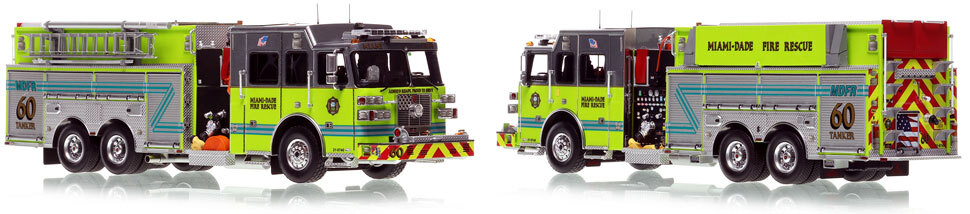 Miami-Dade Sutphen Tanker 60 scale model is hand-crafted and intricately detailed.