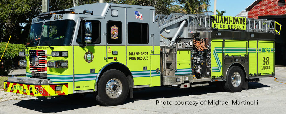 Miami-Dade Fire Rescue Sutphen Ladder 38 courtesy of Michael Martinelli