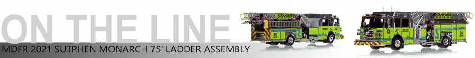 Assembly pictures of the Miami-Dade Fire Rescue Sutphen Ladder scale model