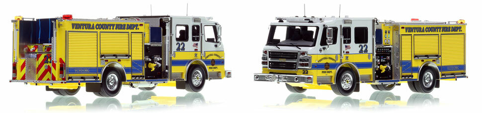 Ventura County's Rosenbauer Engine 22 scale model is hand-crafted and intricately detailed.