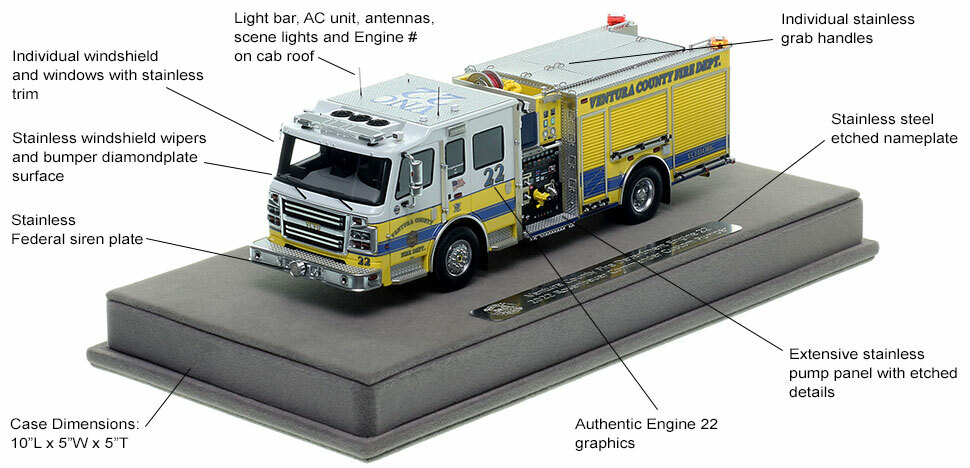 Features and Specs of Ventura County Engine 22 scale model