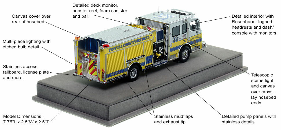 Specs and Features of Ventura County Engine 22 scale model